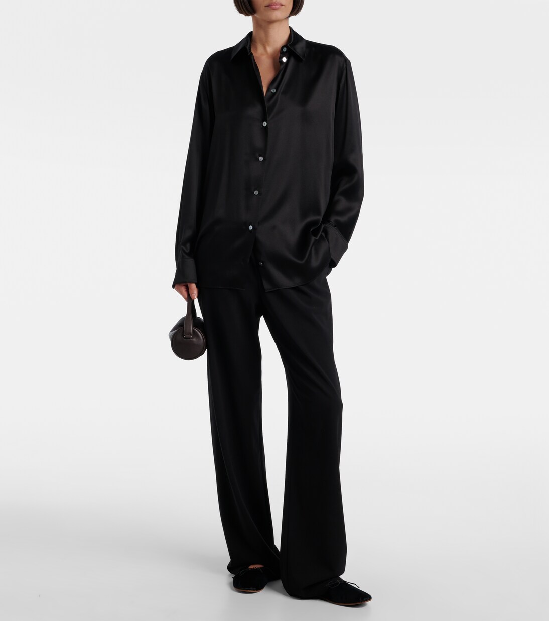 Round velvet ballet flats | The Row