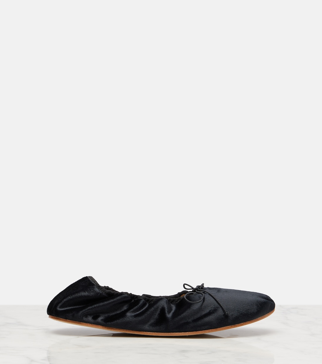 Round velvet ballet flats | The Row