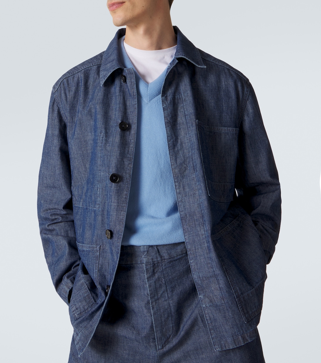 Cotton chambray overshirt | Jil Sander