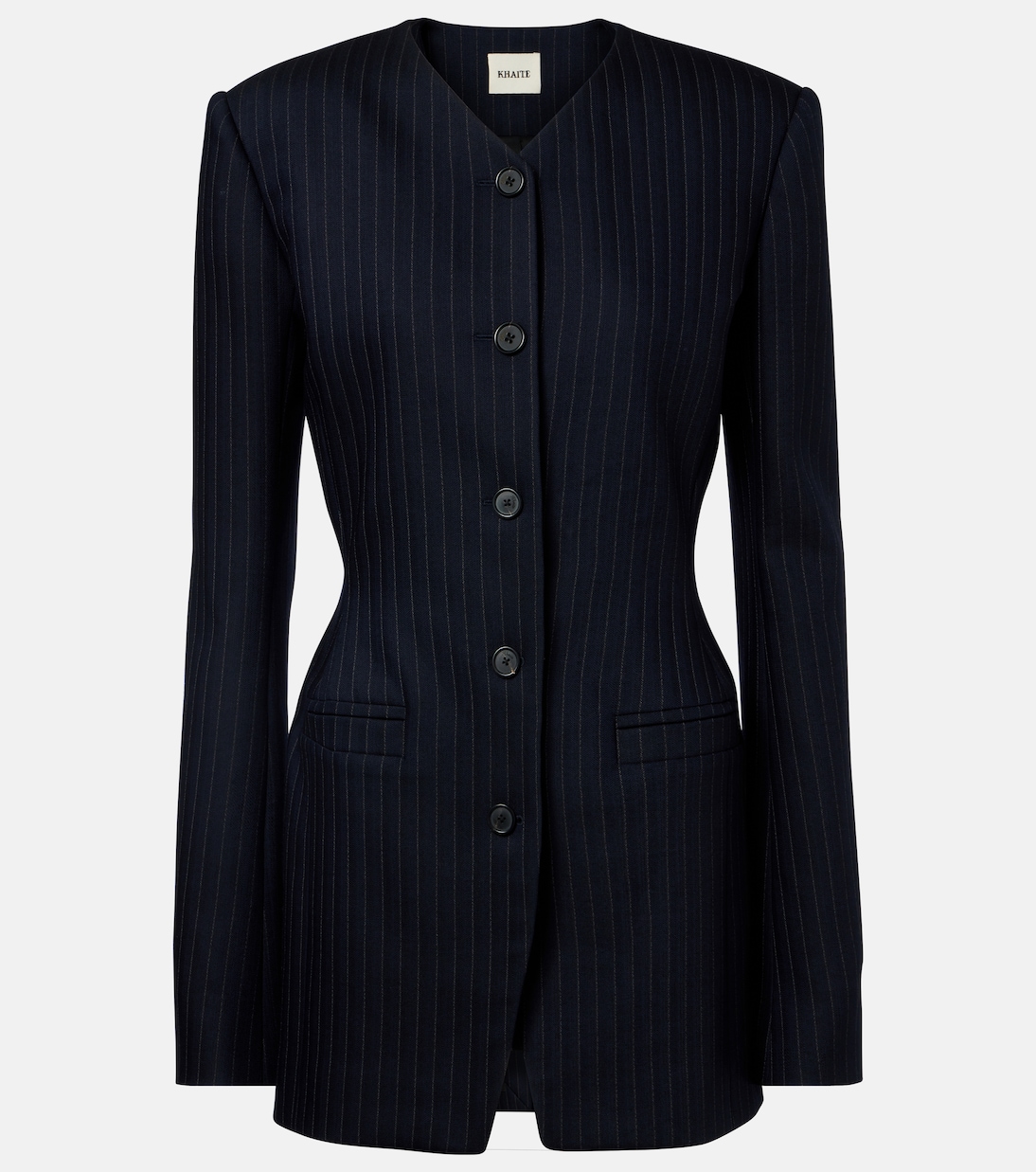 Naran pinstripe wool-blend blazer | Khaite