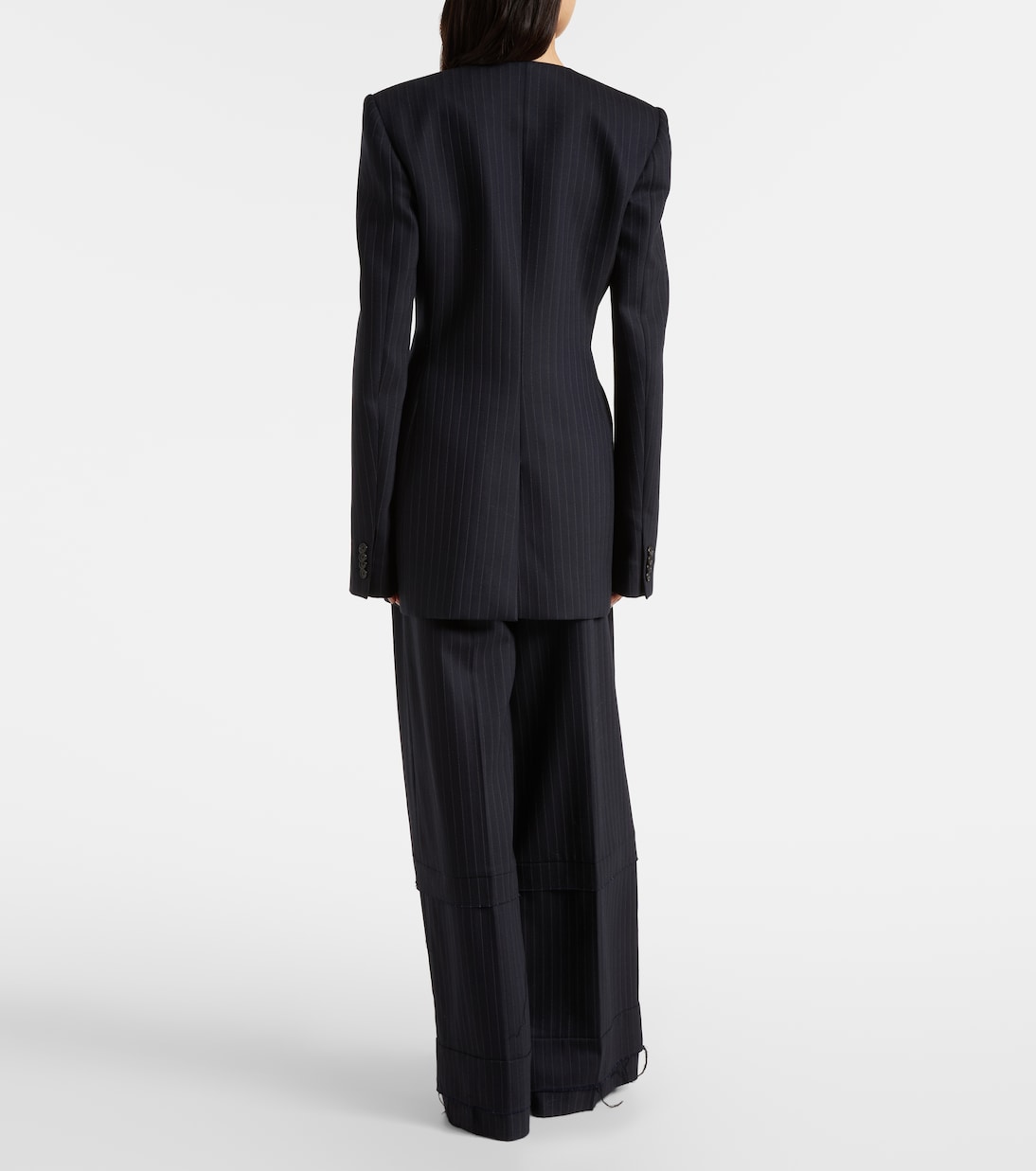 Naran pinstripe wool-blend blazer | Khaite