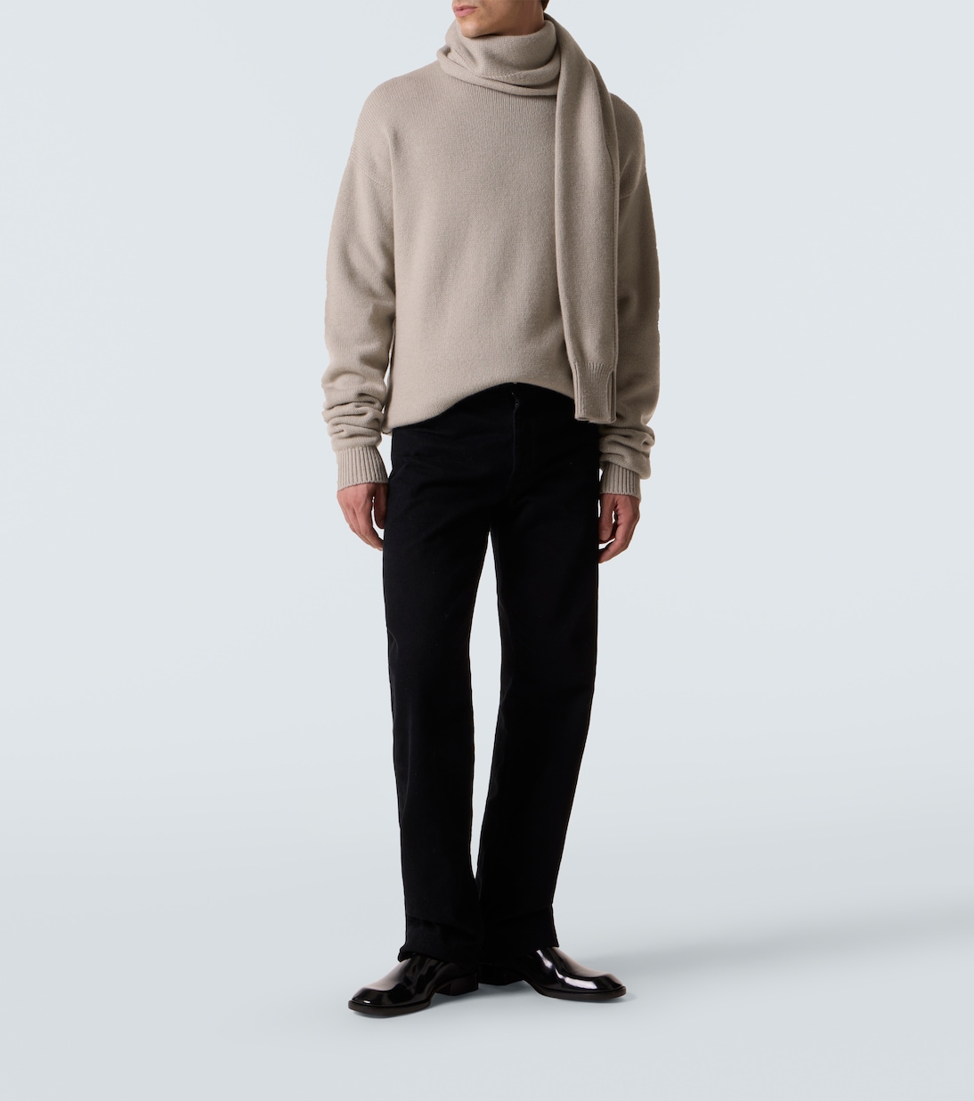 Rex scarf-detail cashmere sweater | Calvin Klein Collection