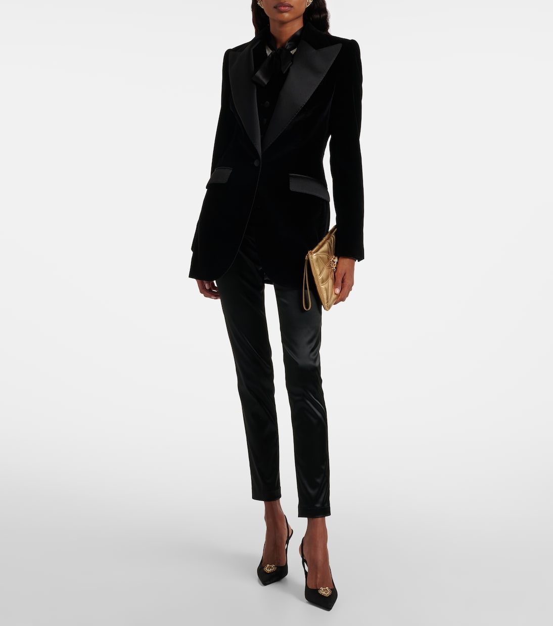 Slingback-Pumps Devotion 90 aus Satin | Dolce&Gabbana