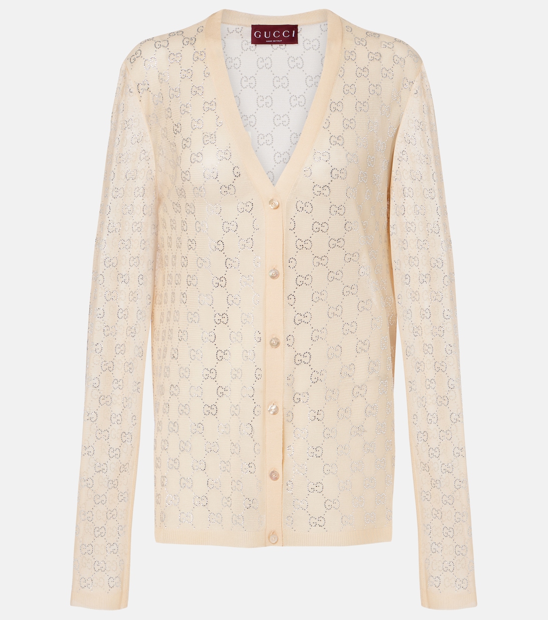 GG embellished silk cardigan | Gucci
