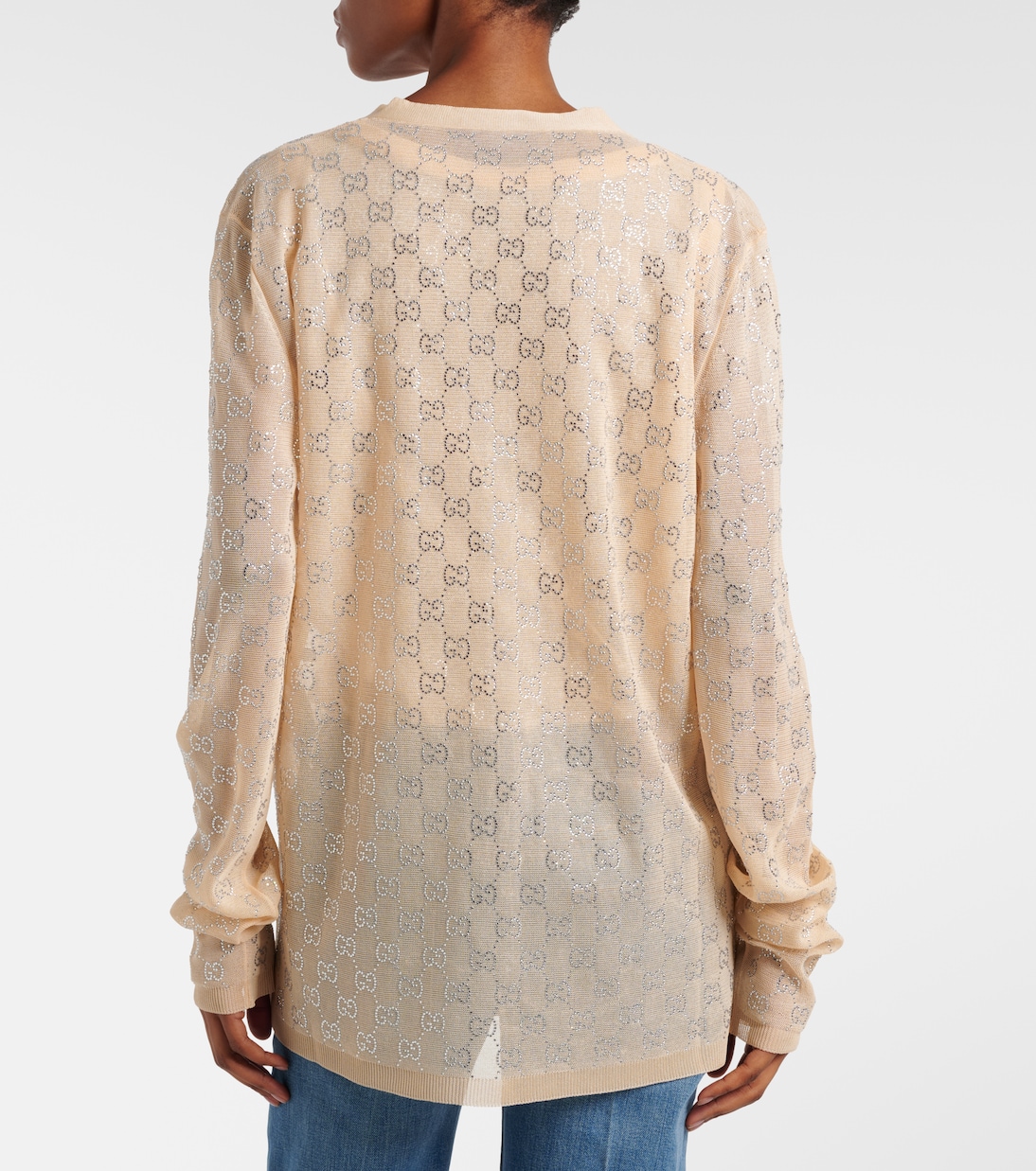 GG embellished silk cardigan | Gucci