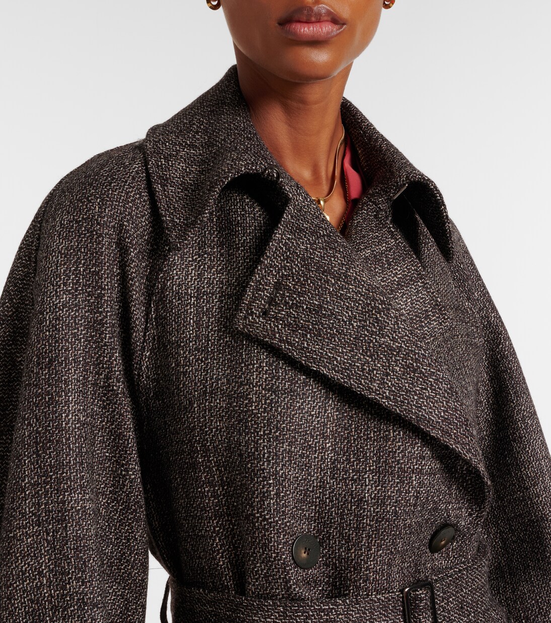Laurin double-breasted virgin wool coat | Joseph
