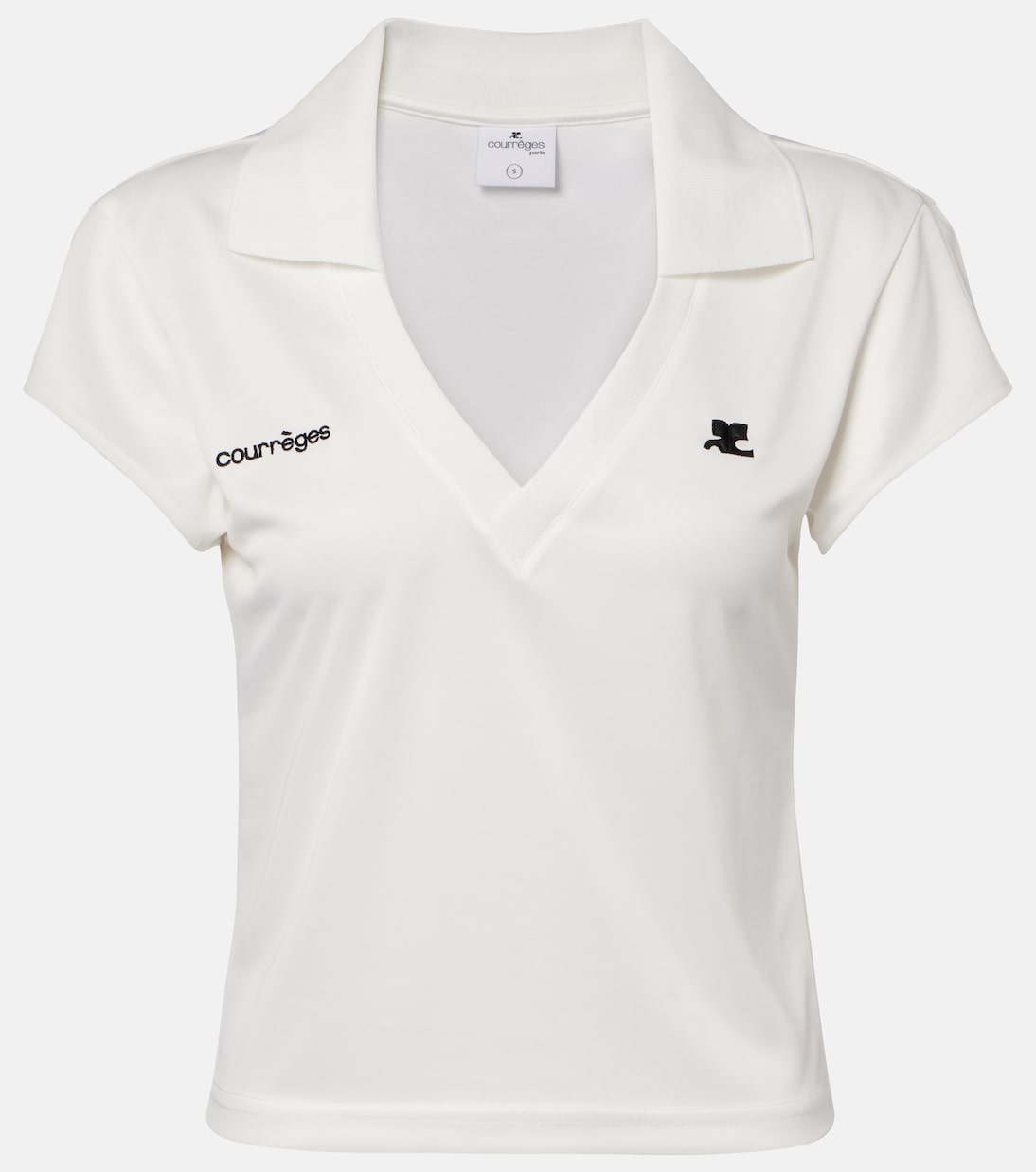 Logo jersey polo shirt | Courrèges