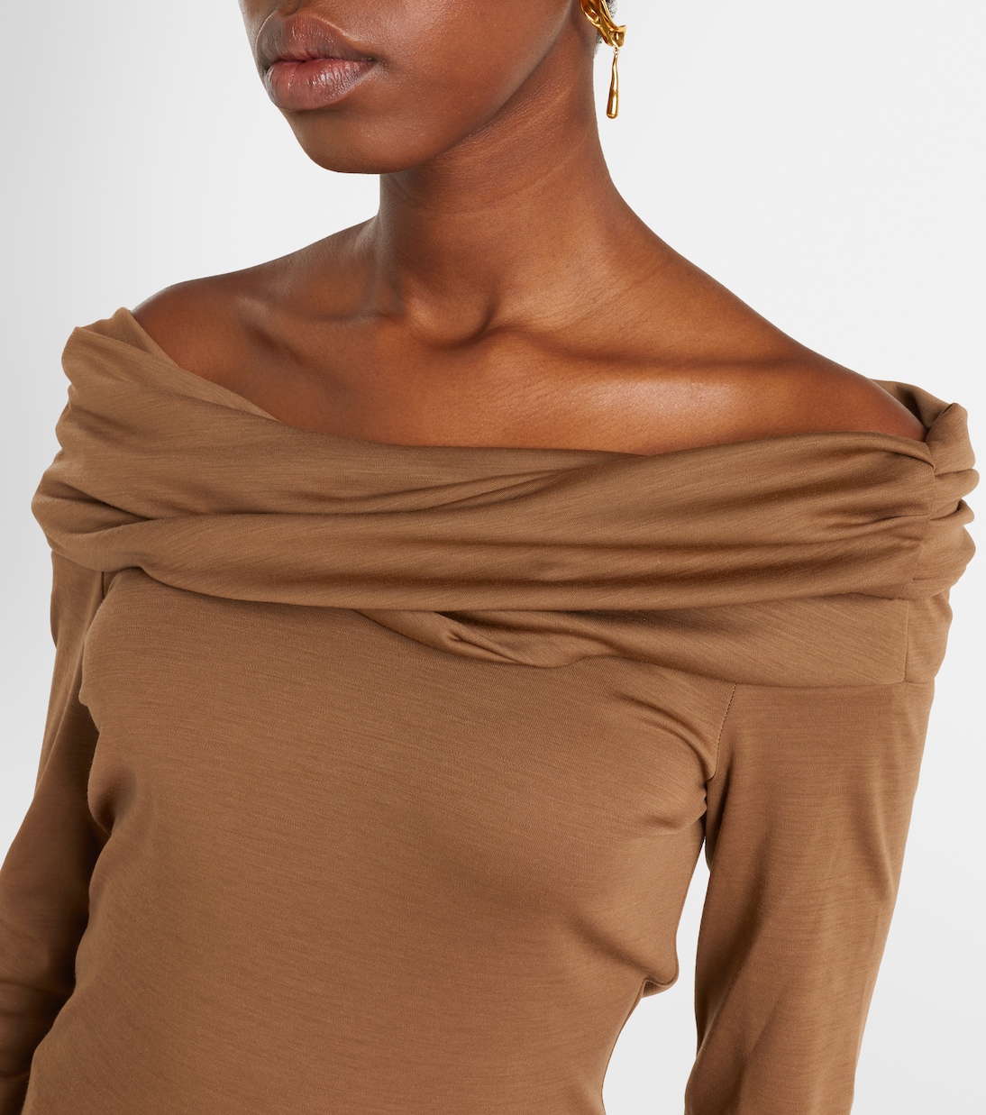 Orafo draped virgin wool top | Max Mara