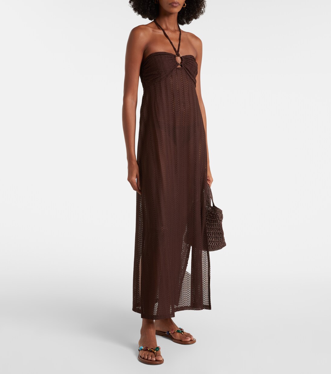 Harriet keyhole halterneck maxi dress | Melissa Odabash