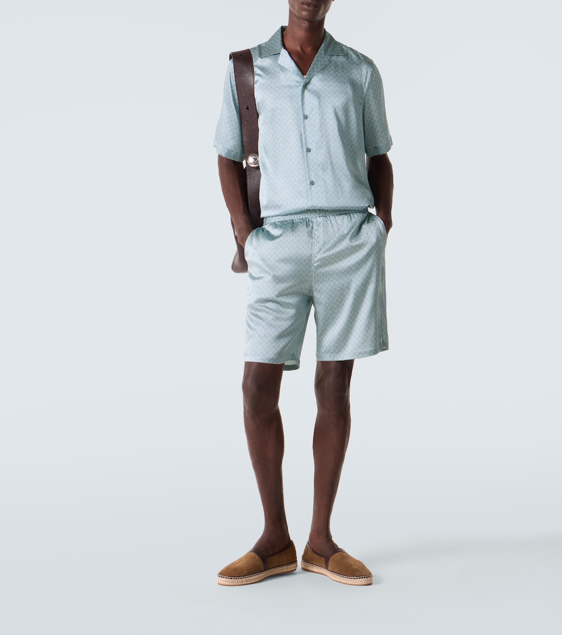 Roberto printed silk bowling shirt | Frescobol Carioca