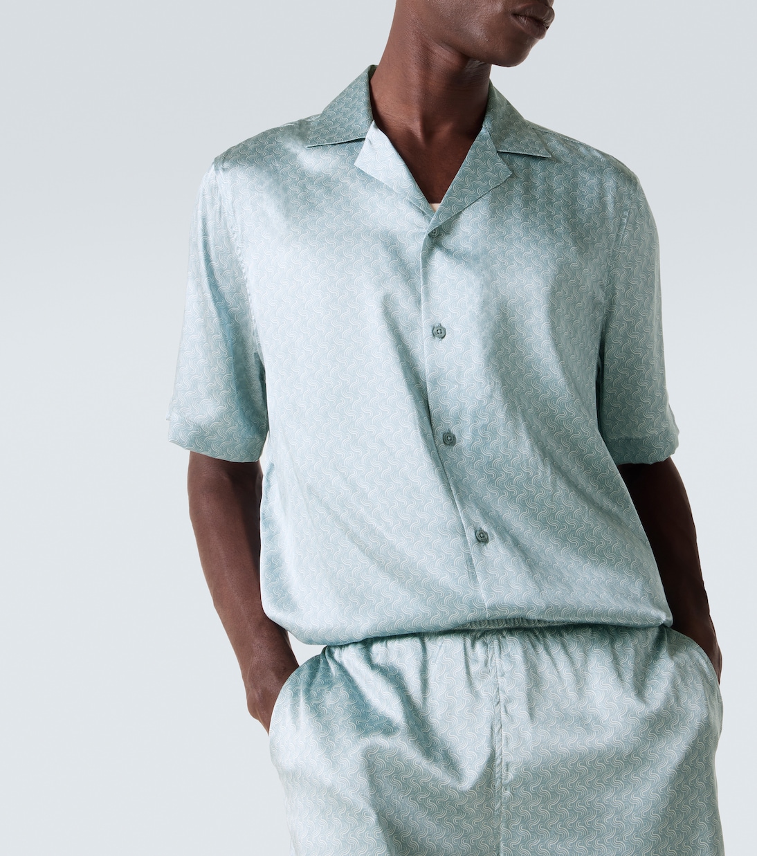 Roberto printed silk bowling shirt | Frescobol Carioca
