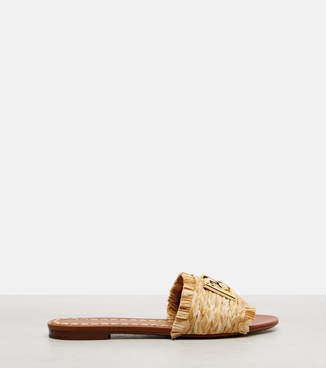 DG raffia-effect slides | Dolce&Gabbana