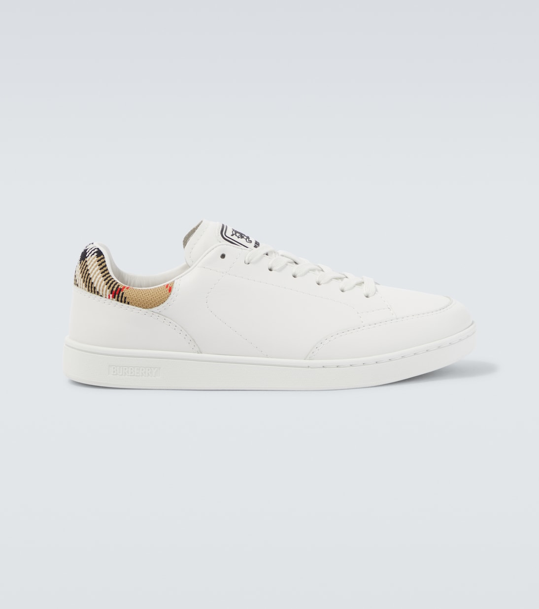 Set Burberry Check leather sneakers | Burberry