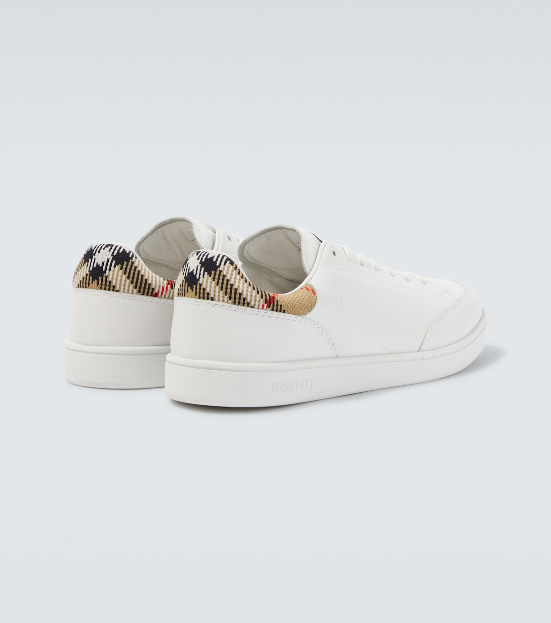 Set Burberry Check leather sneakers | Burberry
