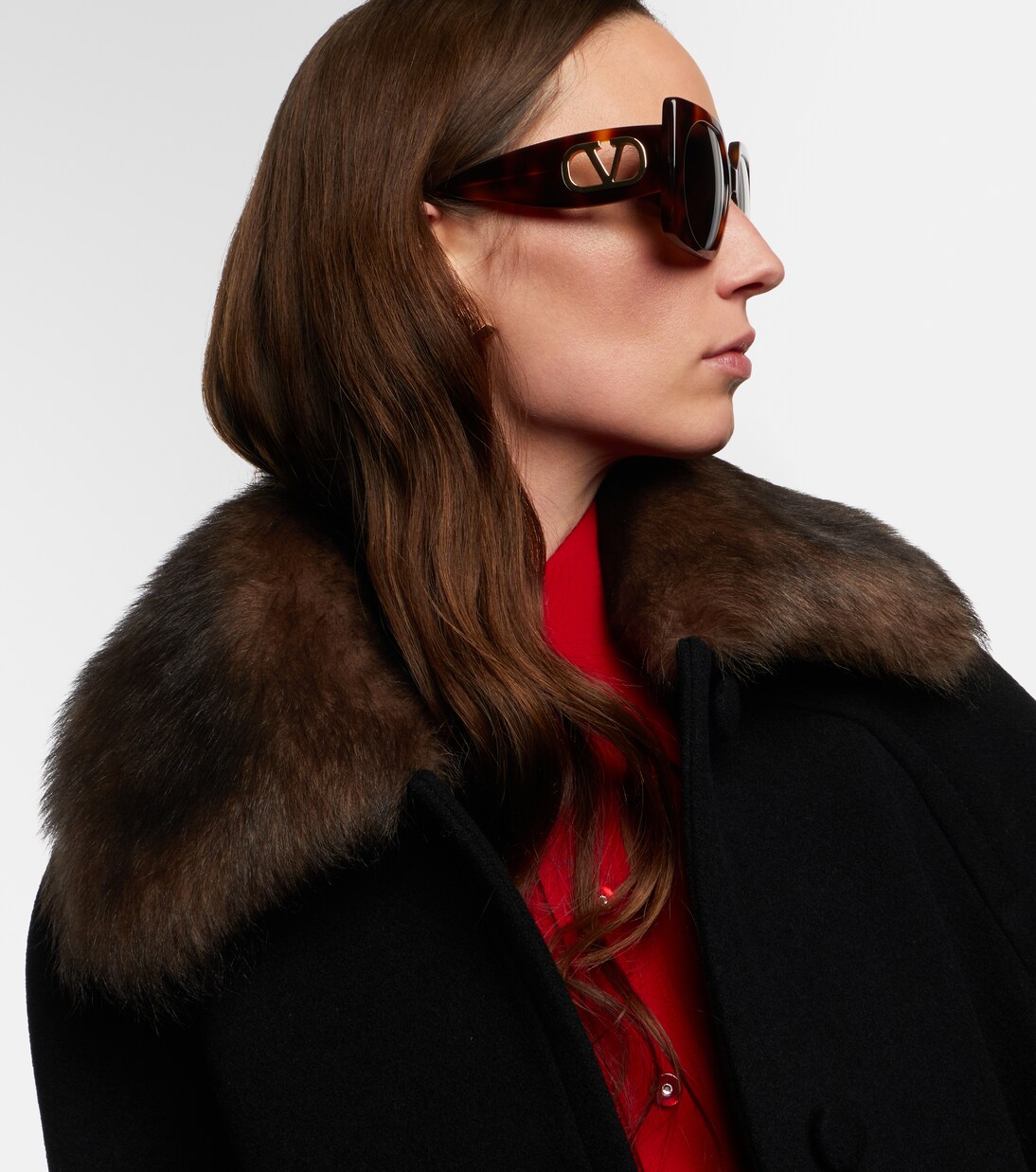 Vain Bold VLogo oversized sunglasses | Valentino