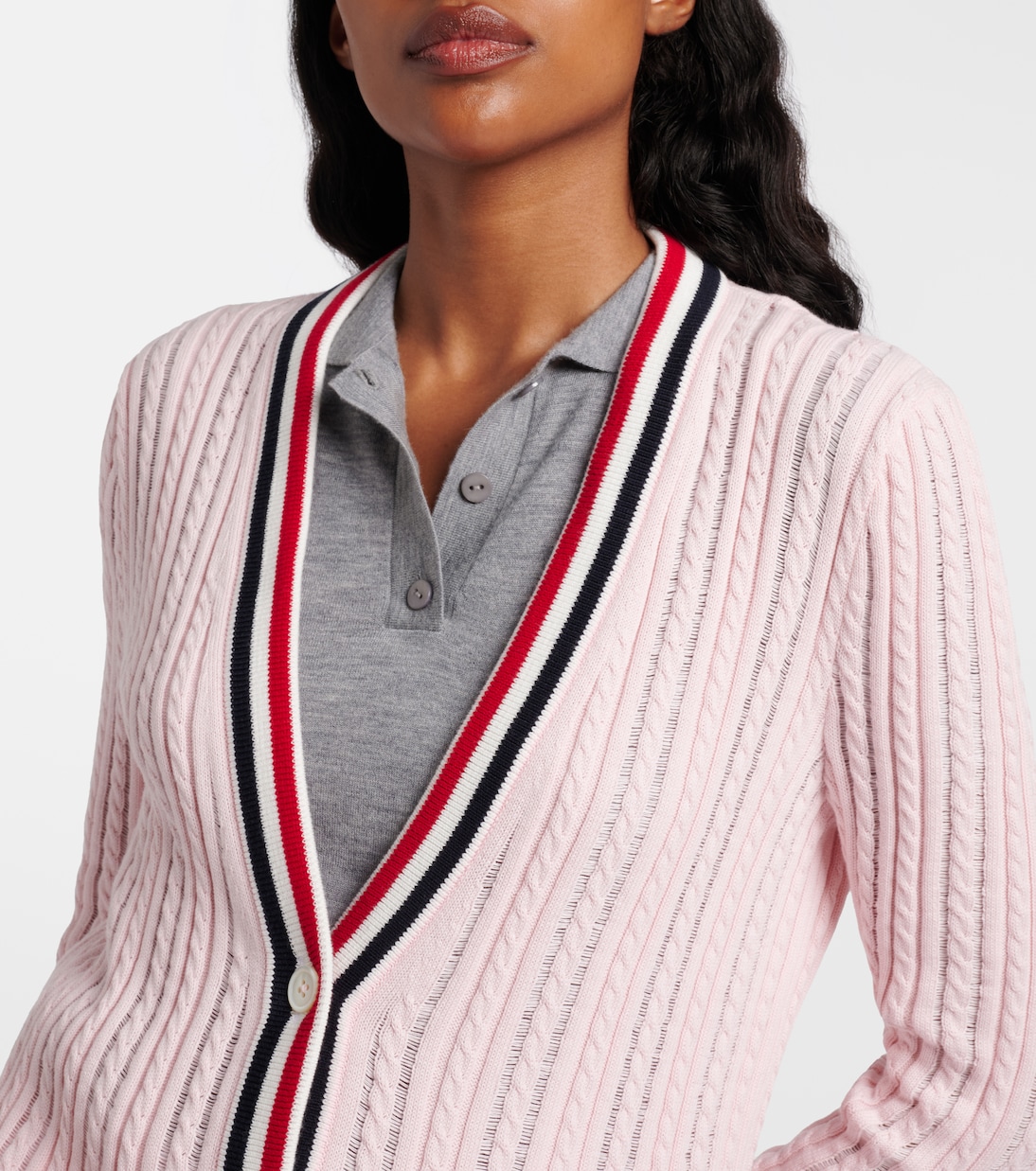 Cable-knit cotton cardigan | Thom Browne