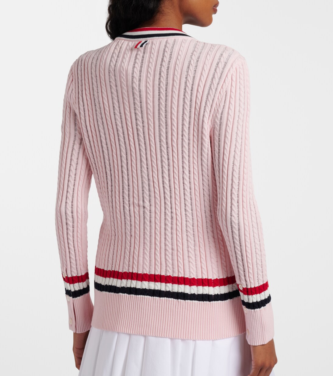 Cable-knit cotton cardigan | Thom Browne