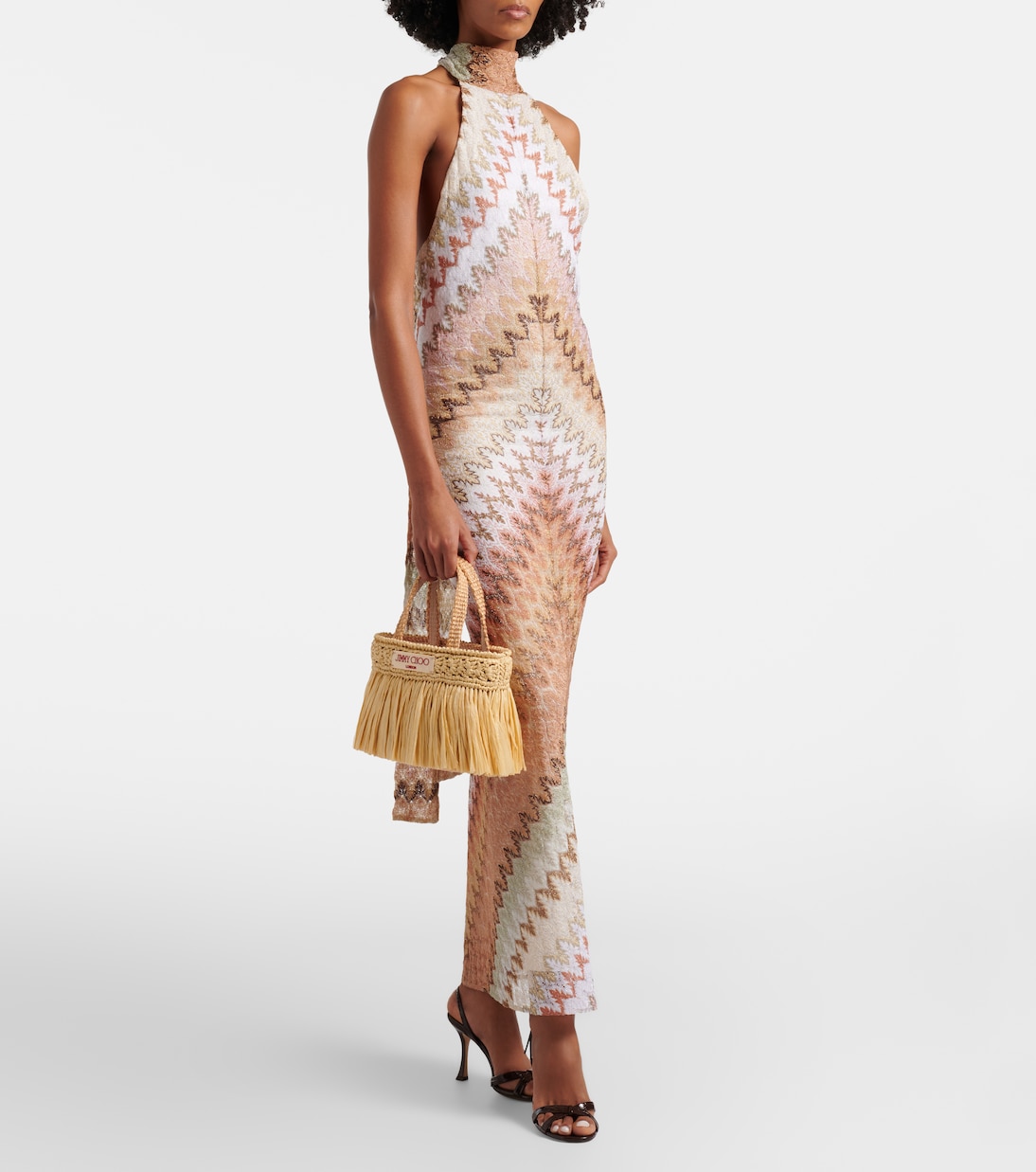 Cabas Beach Mini en raphia | Jimmy Choo