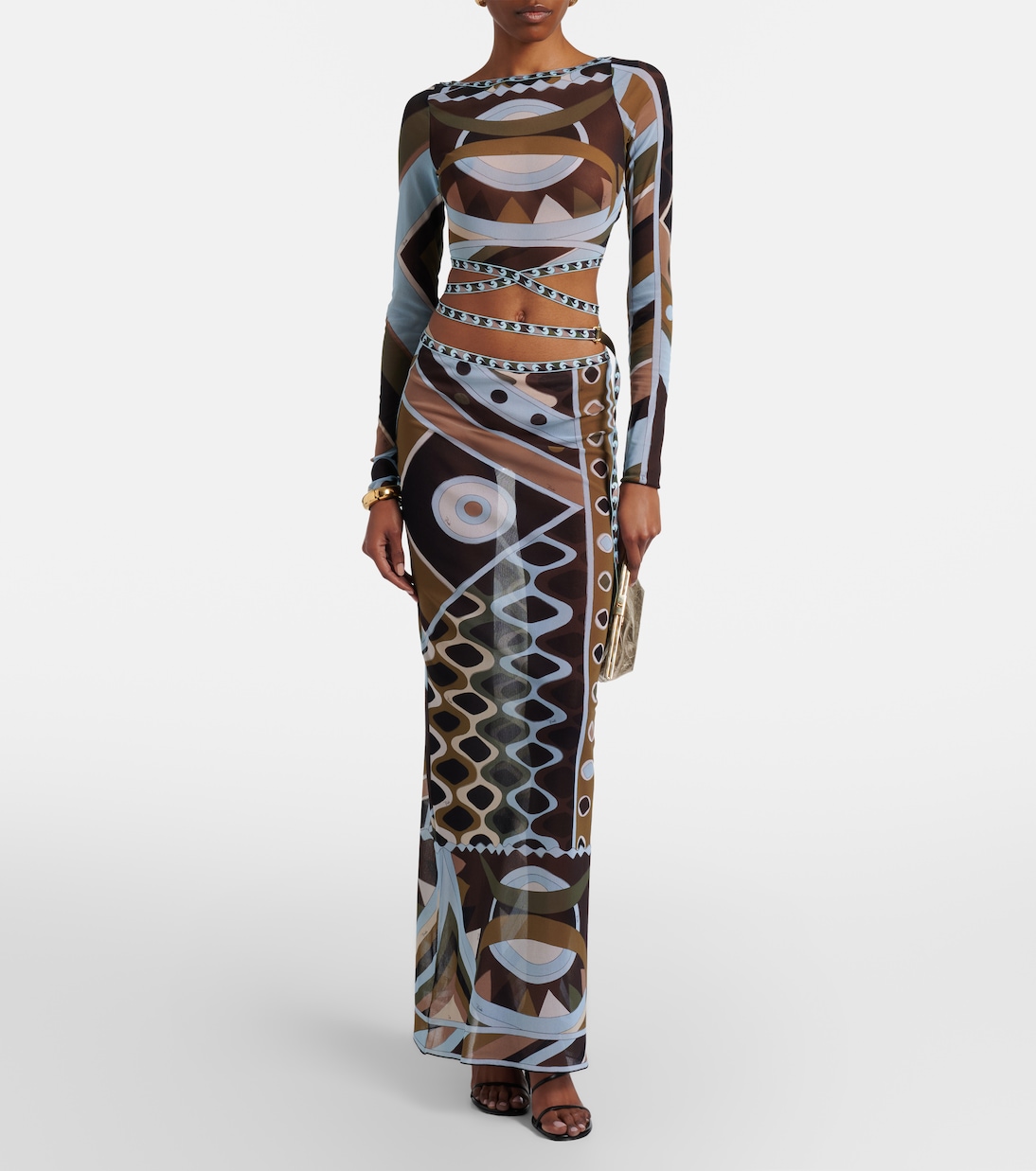 Cropped-Top Vivara aus Tüll | Pucci