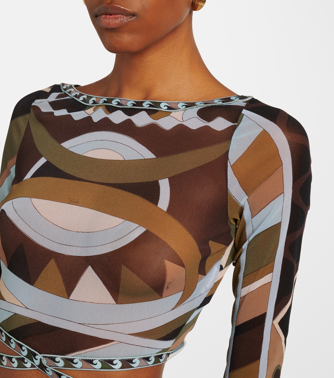 Cropped-Top Vivara aus Tüll | Pucci