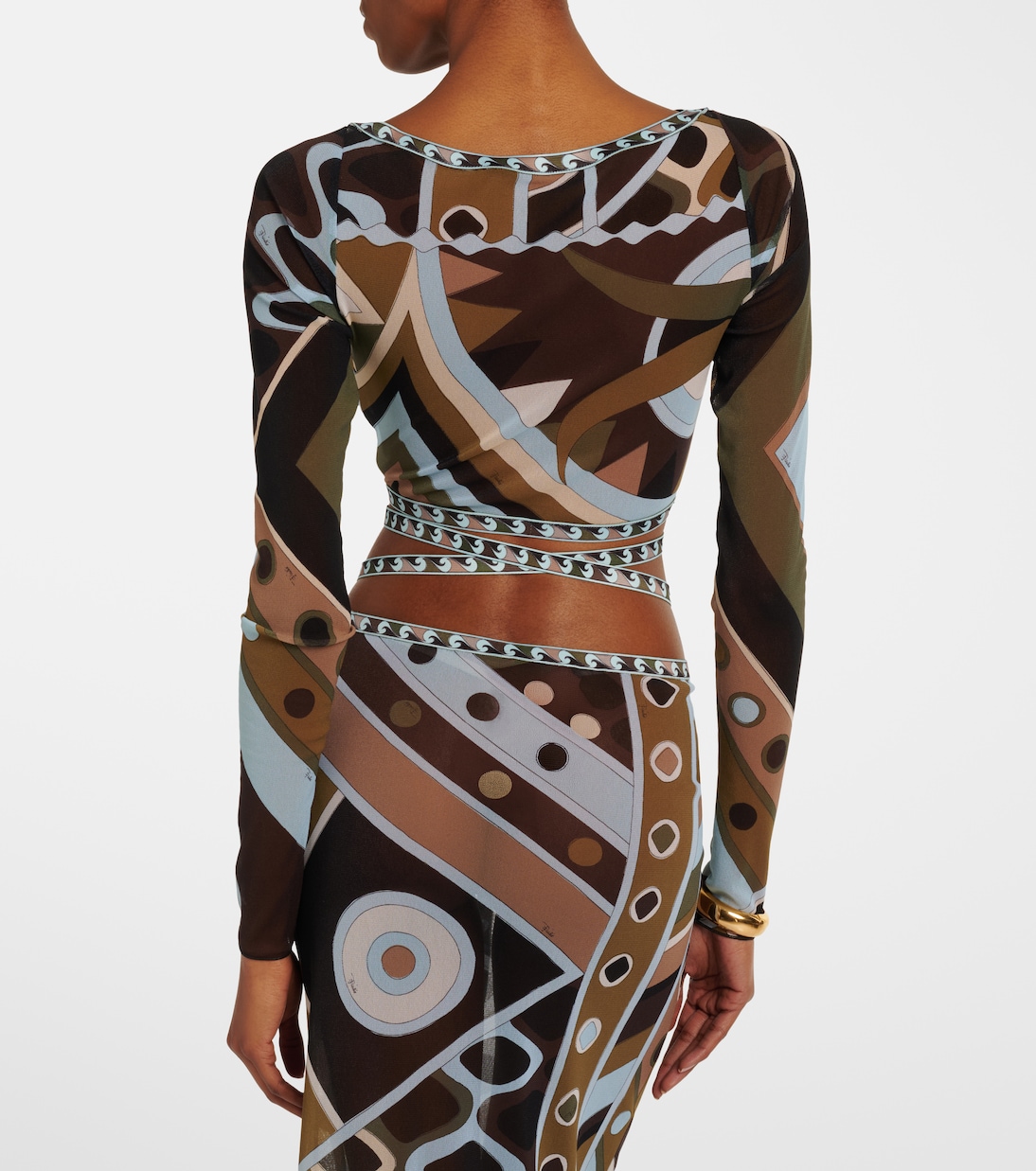 Cropped-Top Vivara aus Tüll | Pucci