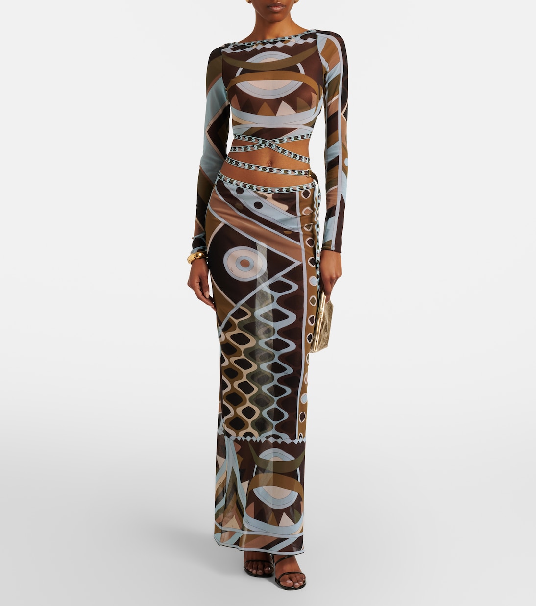 Cropped-Top Vivara aus Tüll | Pucci