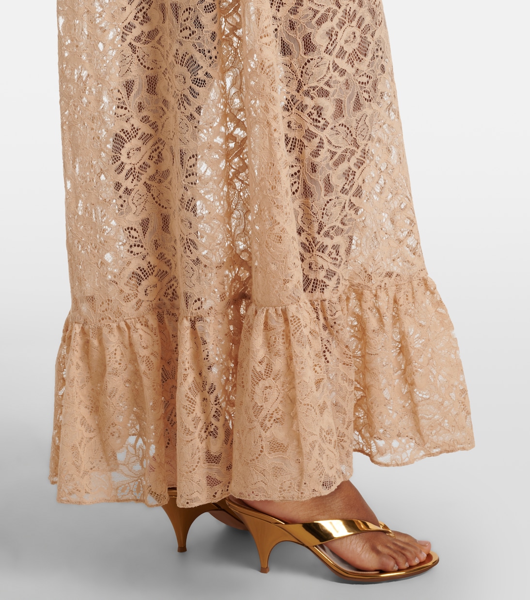 Ruffled lace maxi dress | Adriana Degreas