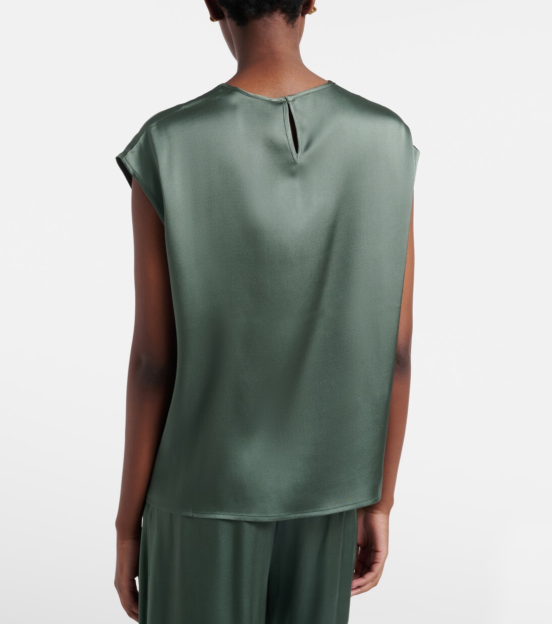 Dasha silk twill top | Asceno