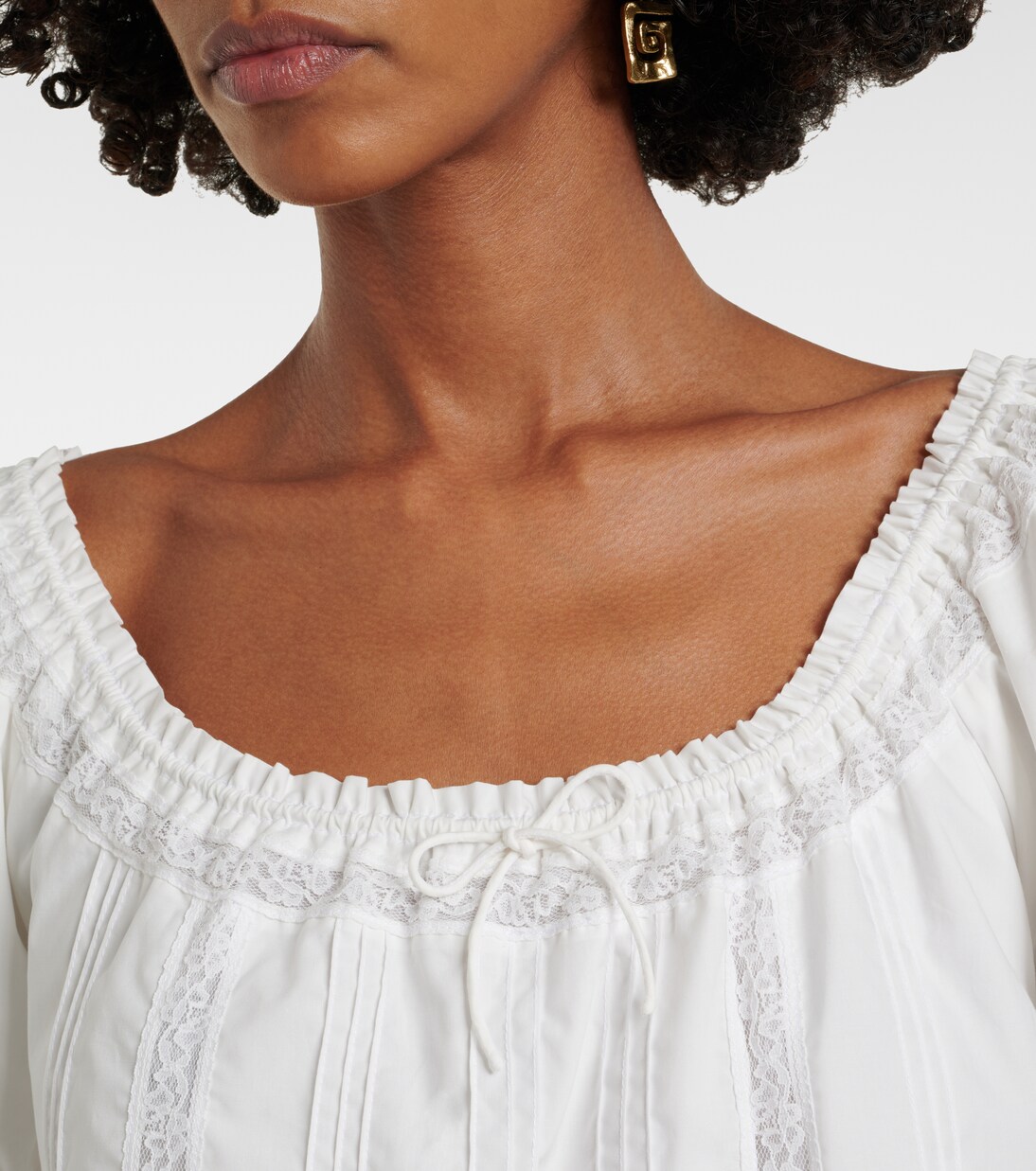 Top Galle de algodón con encaje | Faithfull