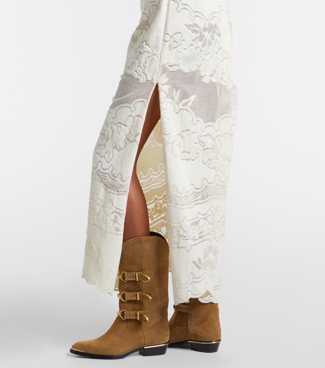 Souane embroidered cotton-blend midi dress | Isabel Marant