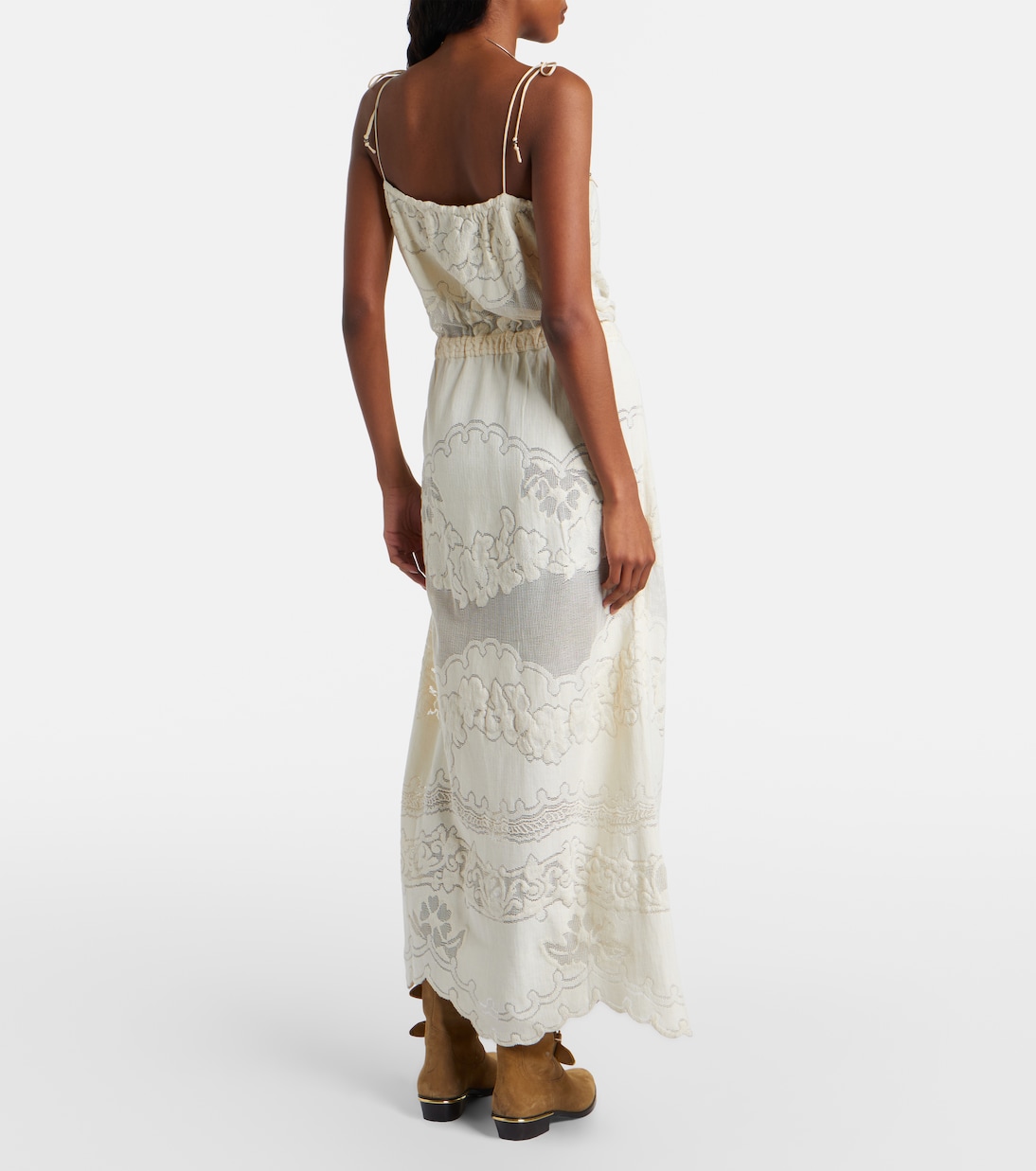 Souane embroidered cotton-blend midi dress | Isabel Marant