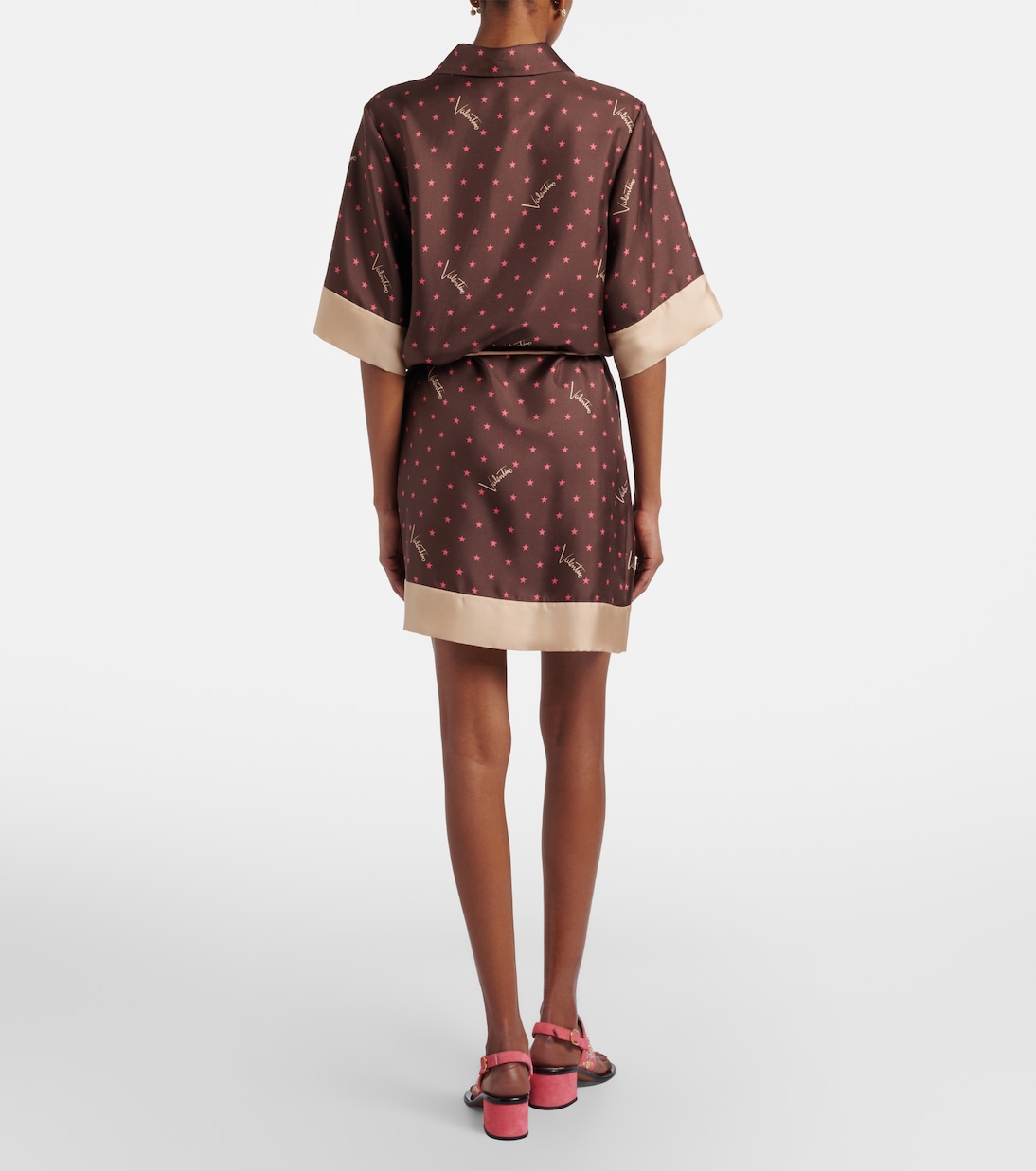 Printed silk twill shirt dress | Valentino