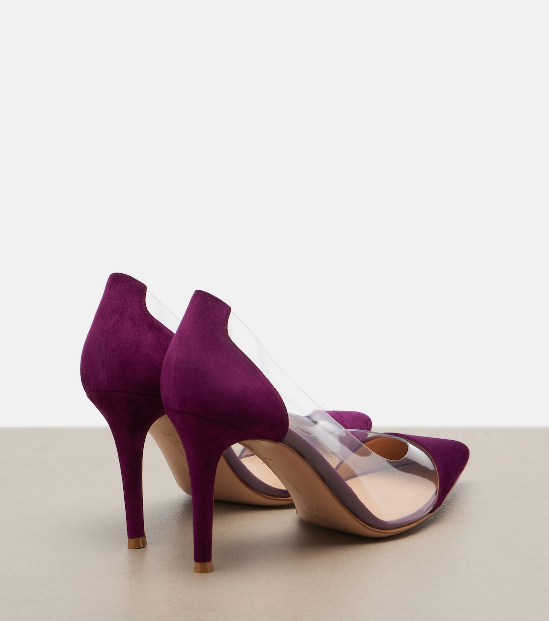 Plexi绒面革与TPU材质高跟鞋 | Gianvito Rossi
