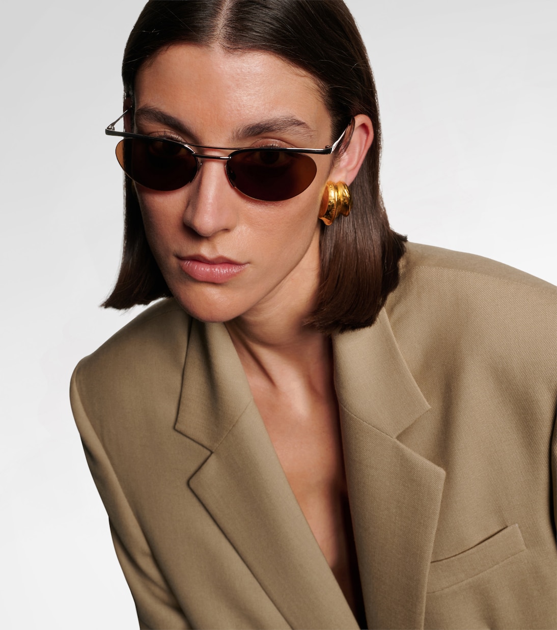 Gafas de sol ovaladas SL Logo | Saint Laurent