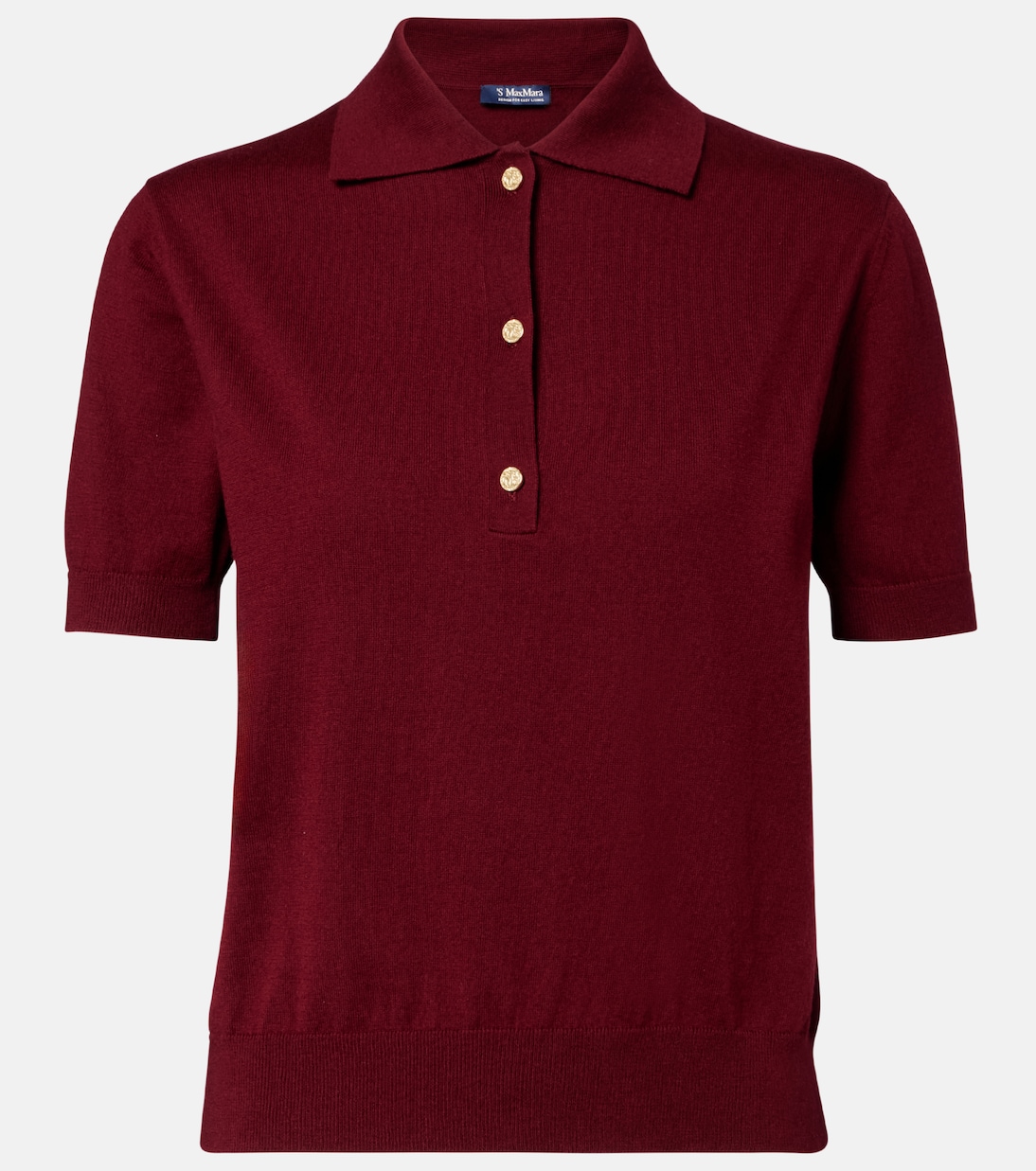 Cotton, silk, and cashmere polo sweater | 'S Max Mara
