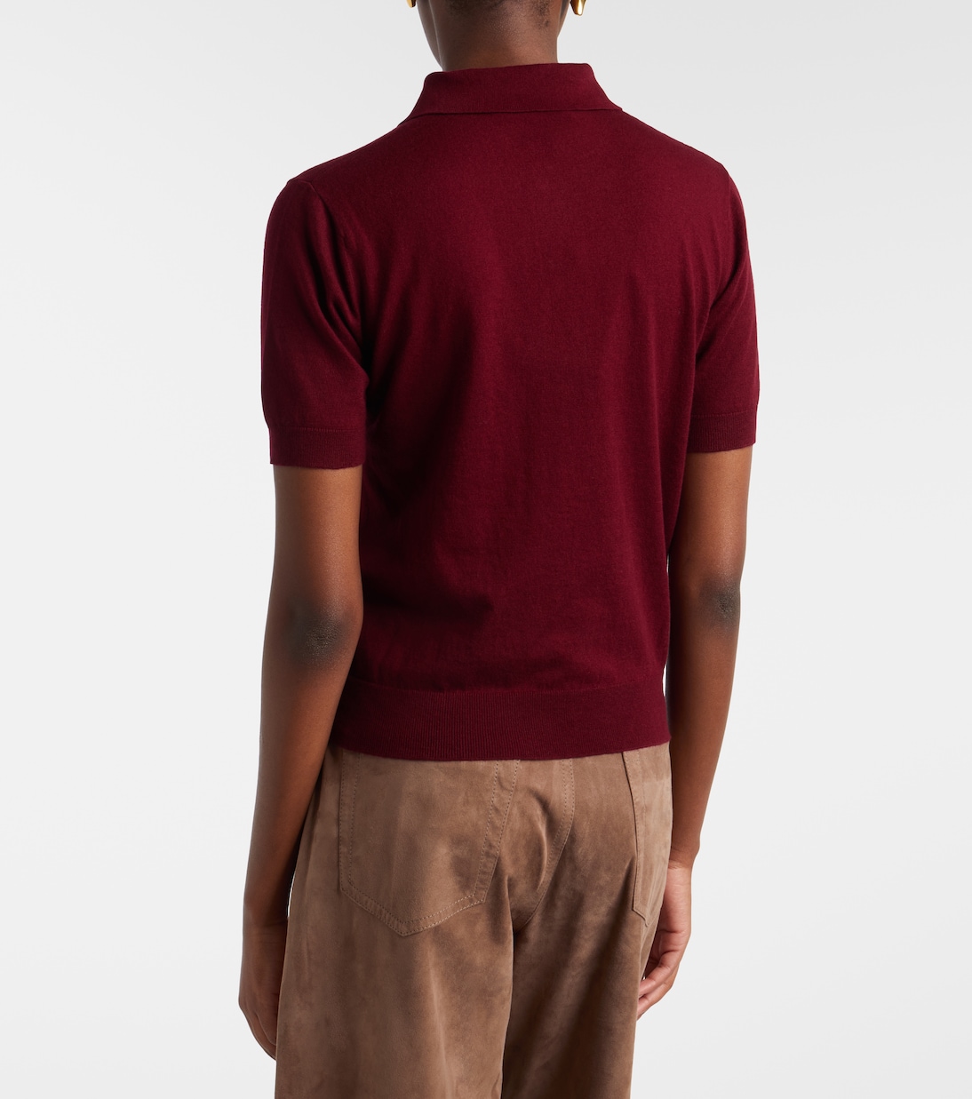 Cotton, silk, and cashmere polo sweater | 'S Max Mara