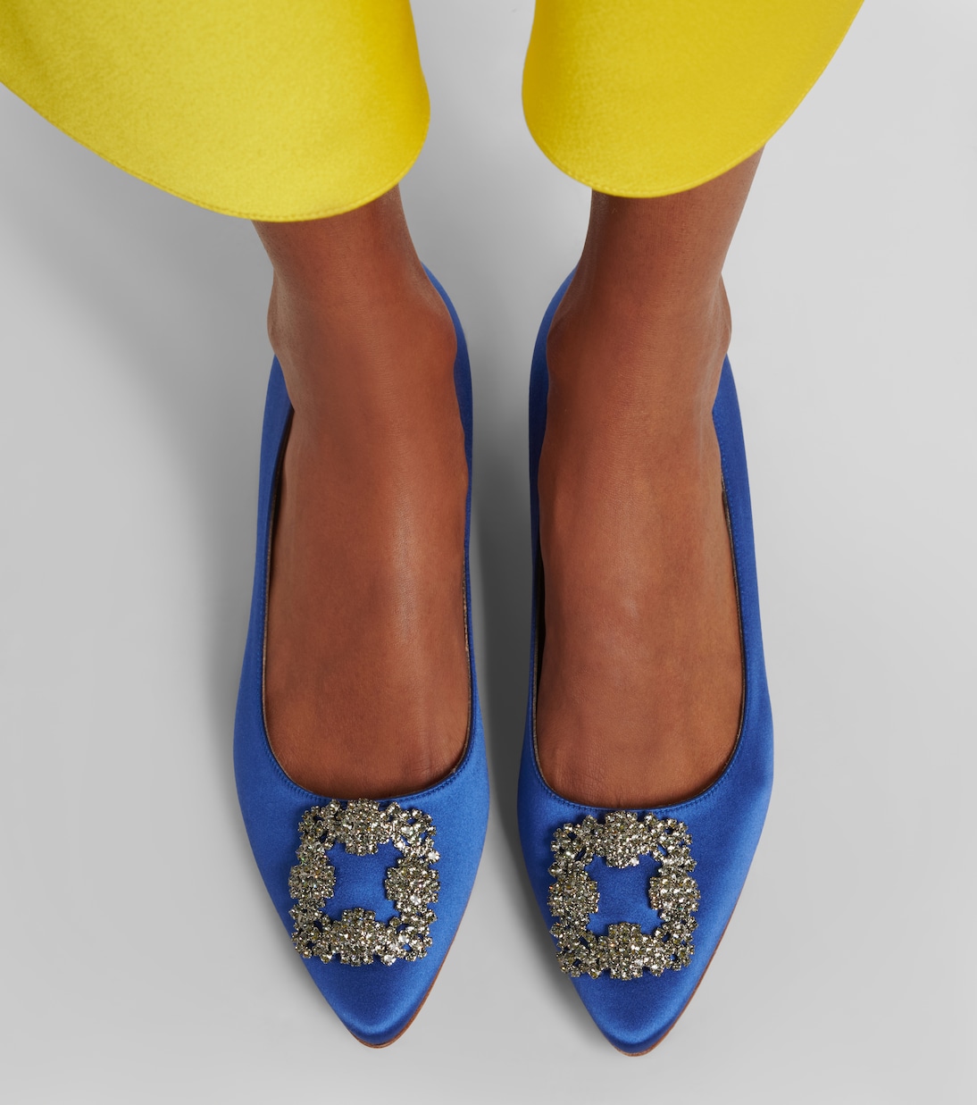 Hangisi embellished satin pumps | Manolo Blahnik