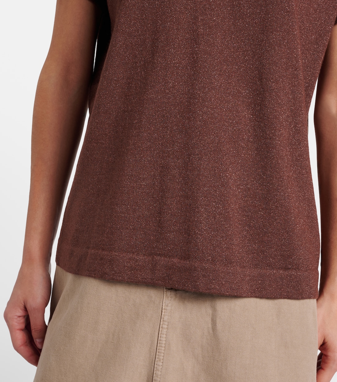 Cashmere and silk-blend lamé sweater | Brunello Cucinelli