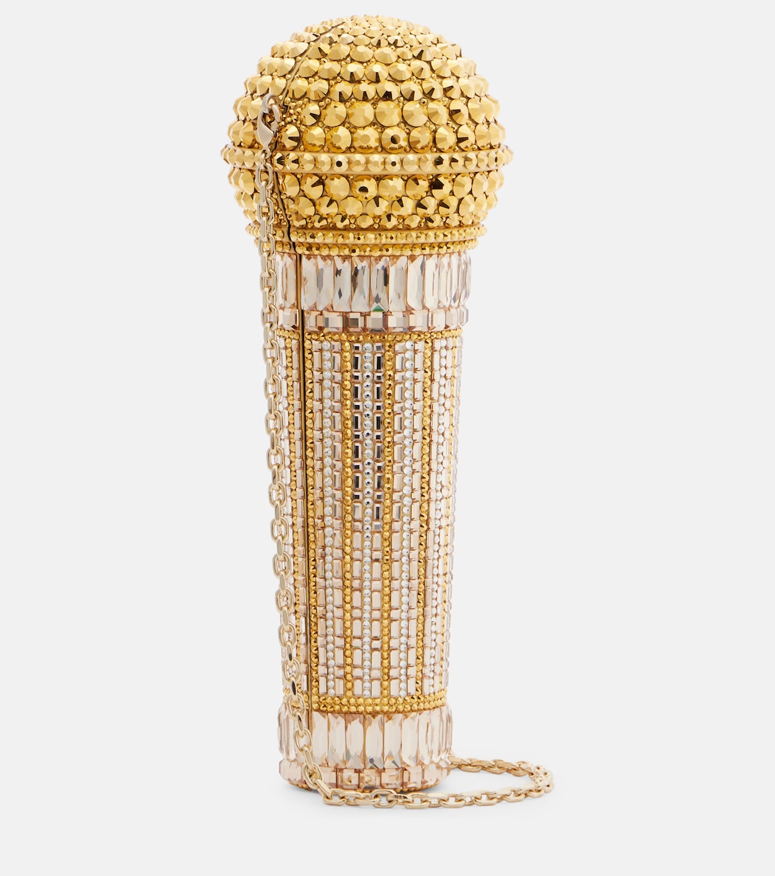 Microphone Small crystal-embellished clutch | Judith Leiber Couture
