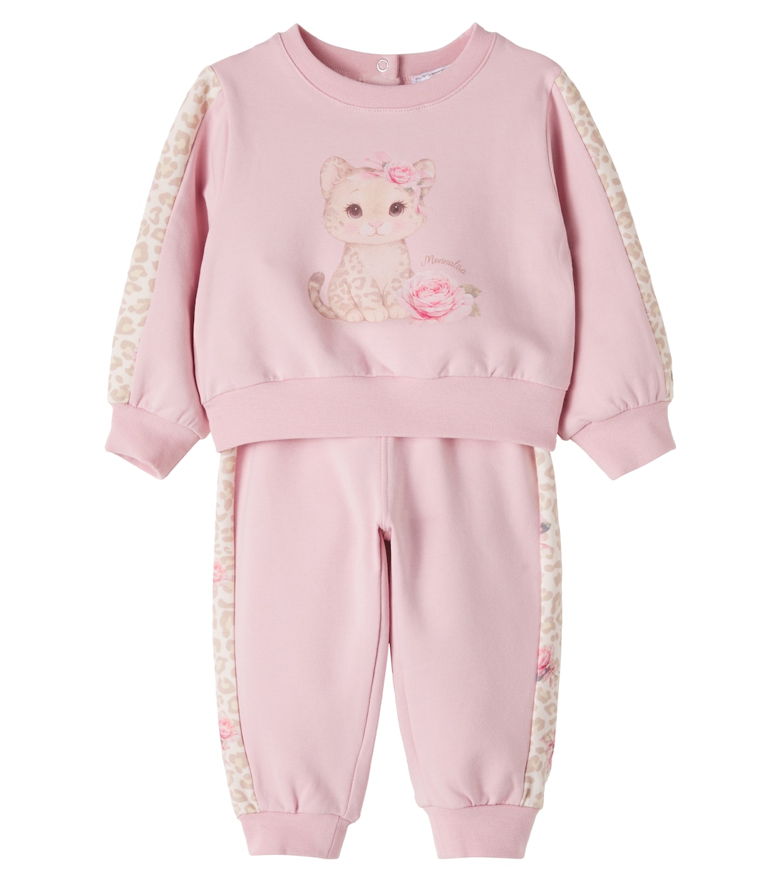 Baby cotton-blend sweatshirt and sweatpants set | Monnalisa