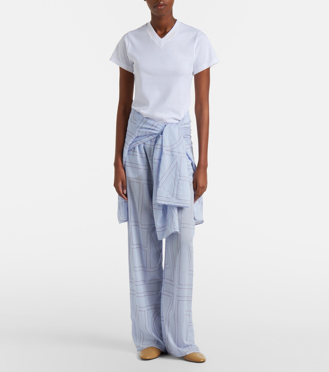 Pantalon de pyjama en coton mélangé | Toteme