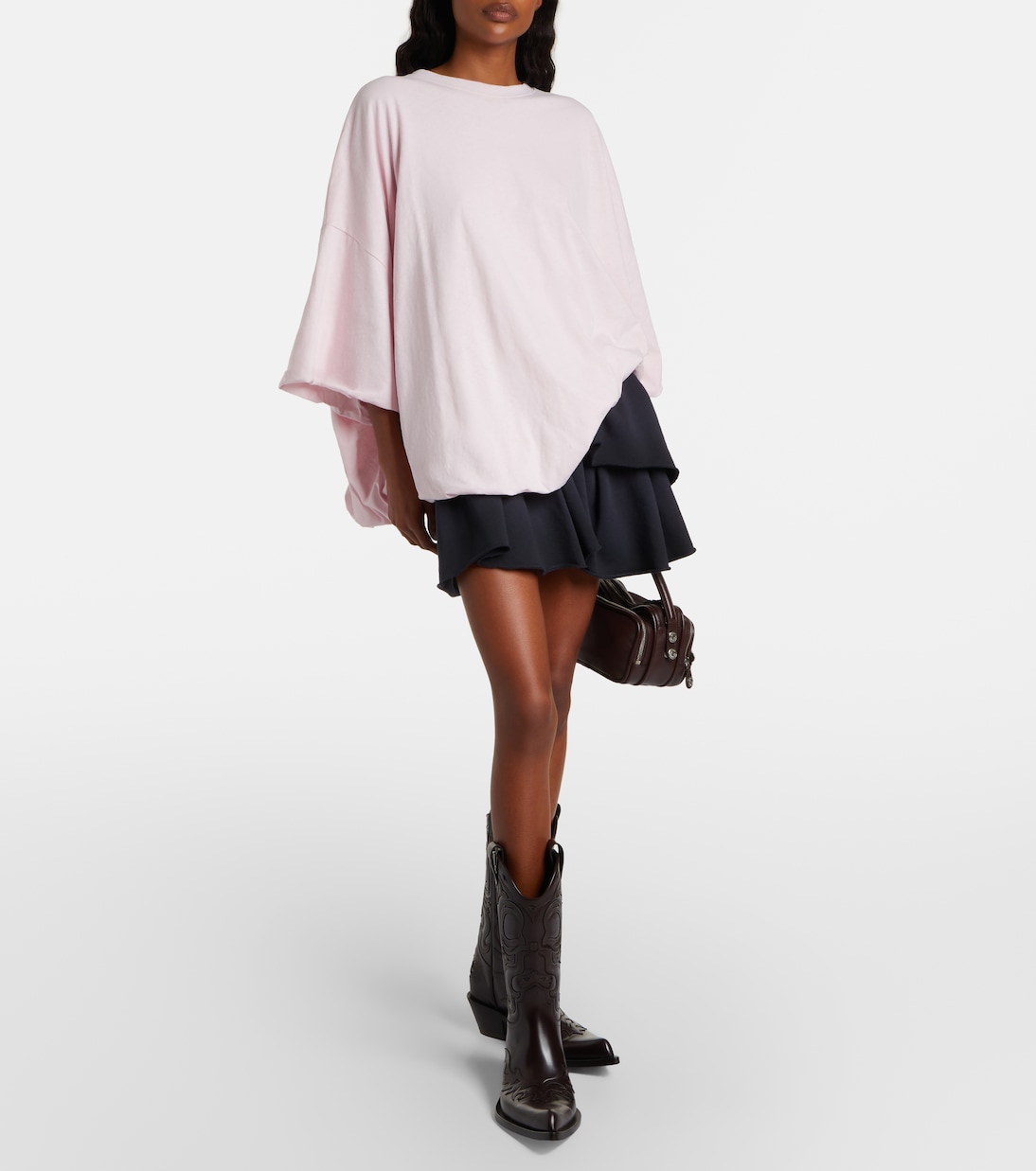 Oversized cotton-blend jersey T-shirt | Acne Studios