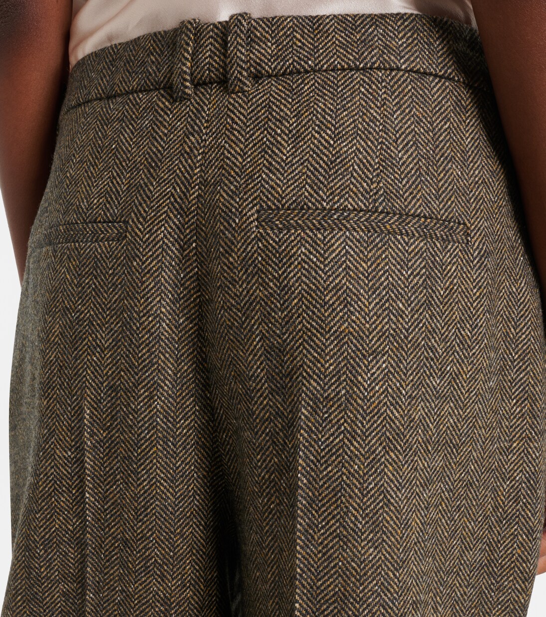 Herringbone wool-blend Bermuda shorts | Saint Laurent