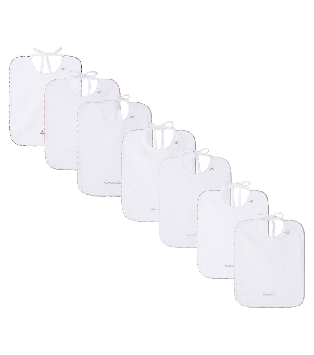 Bébé – Set de 7 bavoirs brodés | Bonpoint