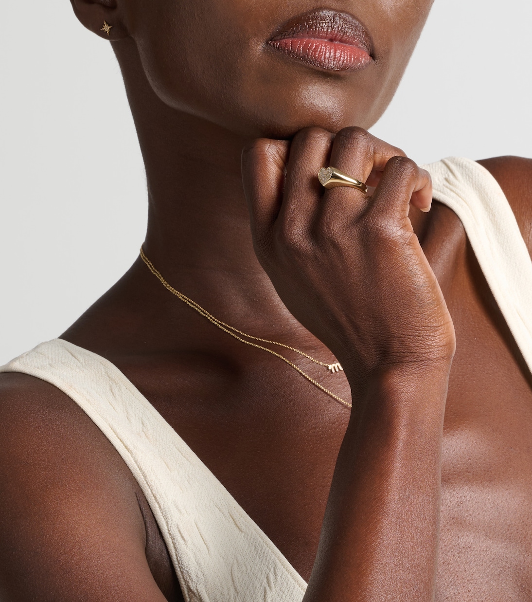 Bague en or 14 ct à diamants en cœur | Sydney Evan