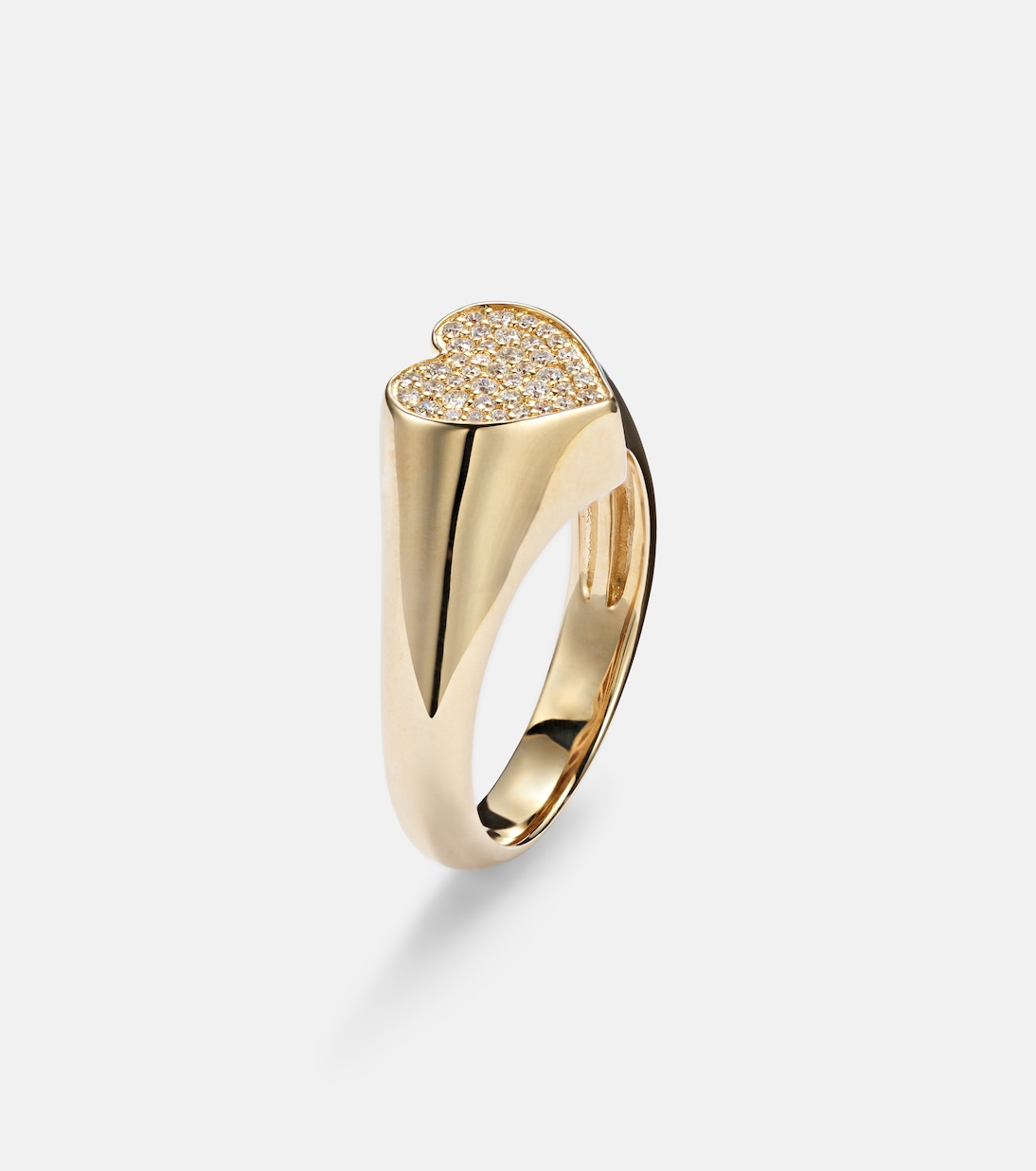 Bague en or 14 ct à diamants en cœur | Sydney Evan