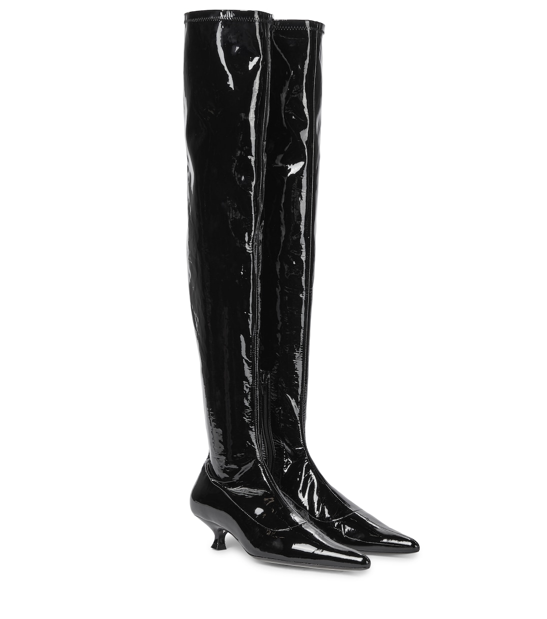 Volos patent leather over-the-knee boots | Khaite