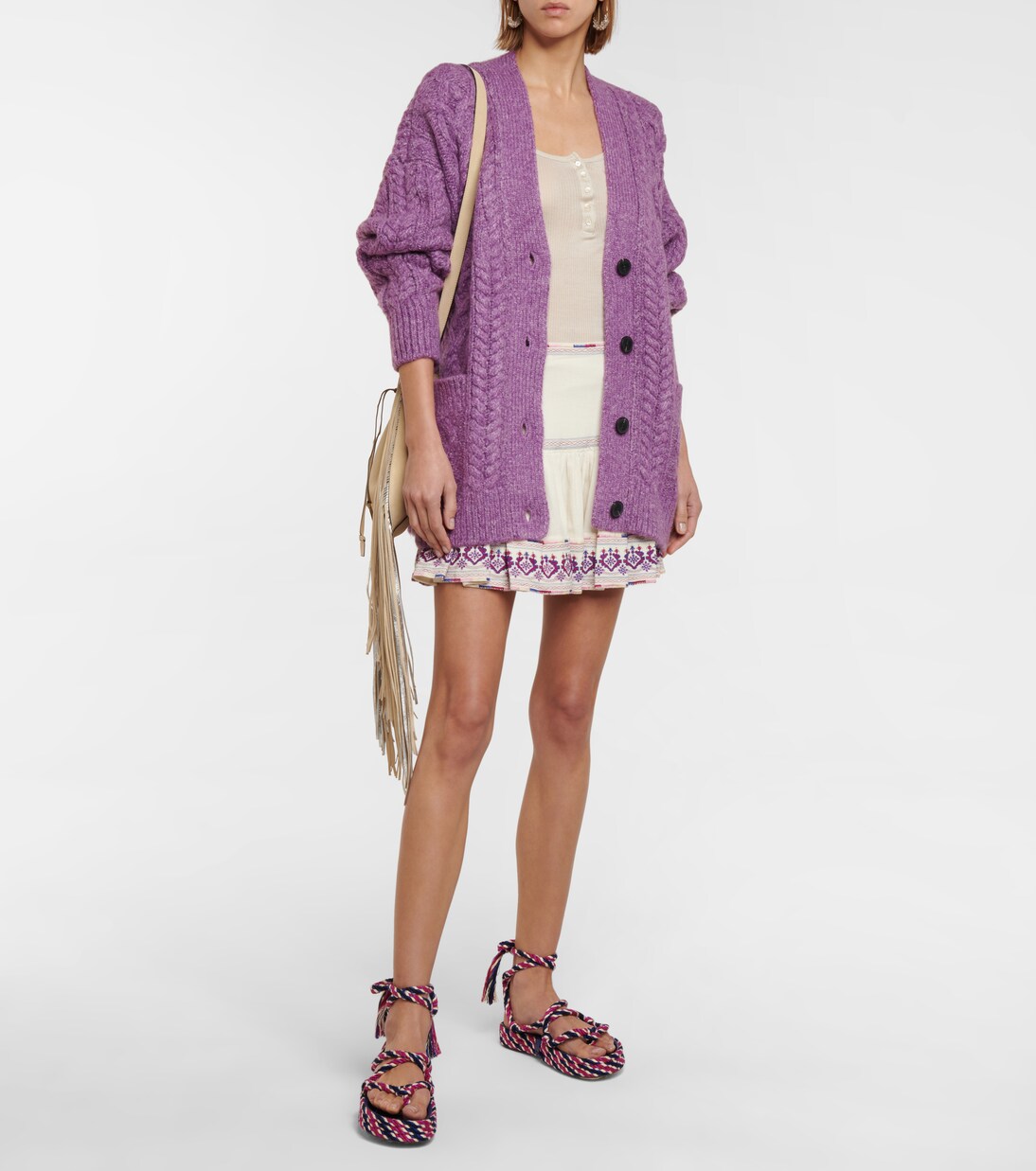 Tyruss 엠브로이더리 코튼 미니스커트 | Marant Etoile