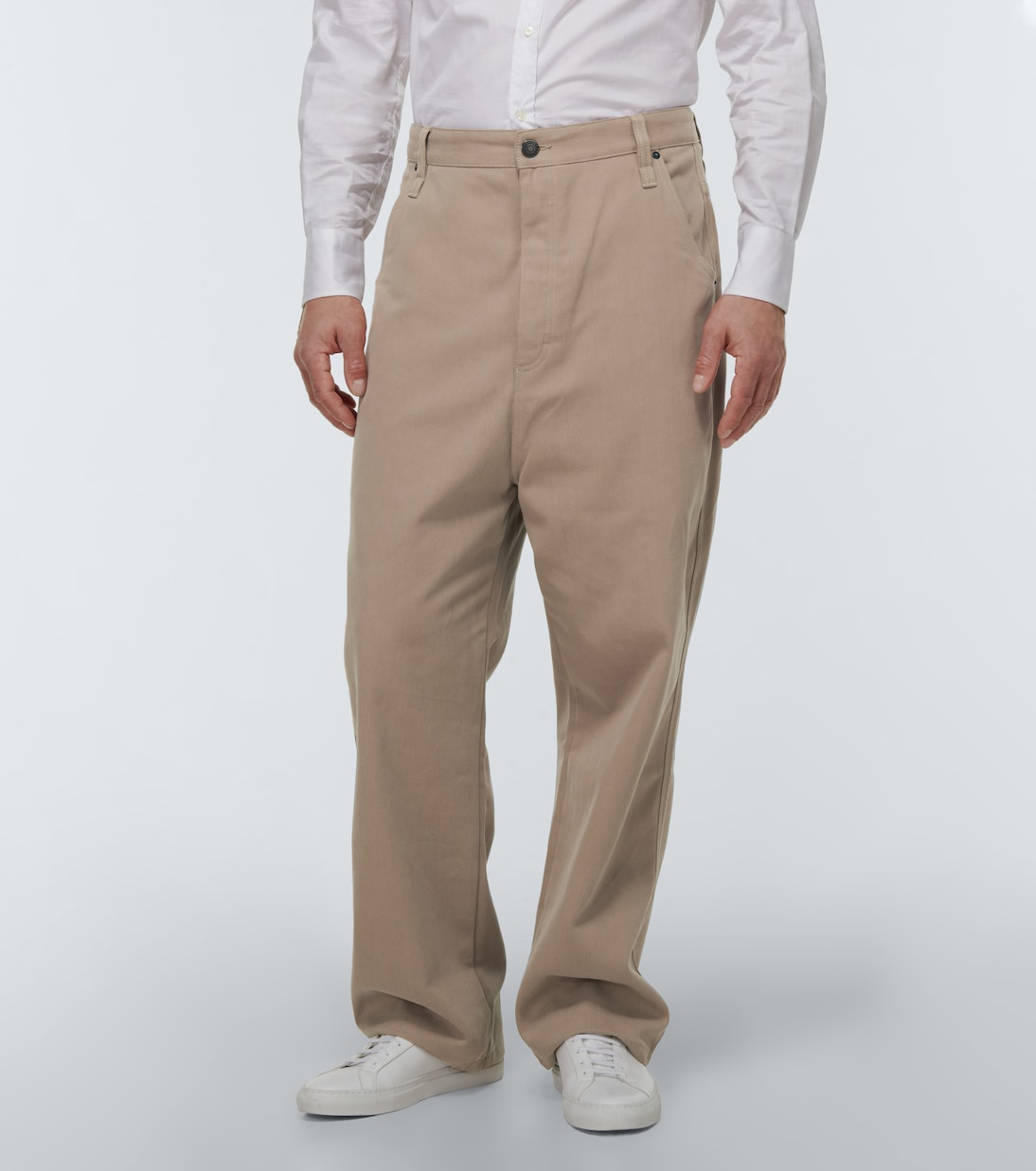 Alex Fit straight cotton gabardine pants | Ami Paris