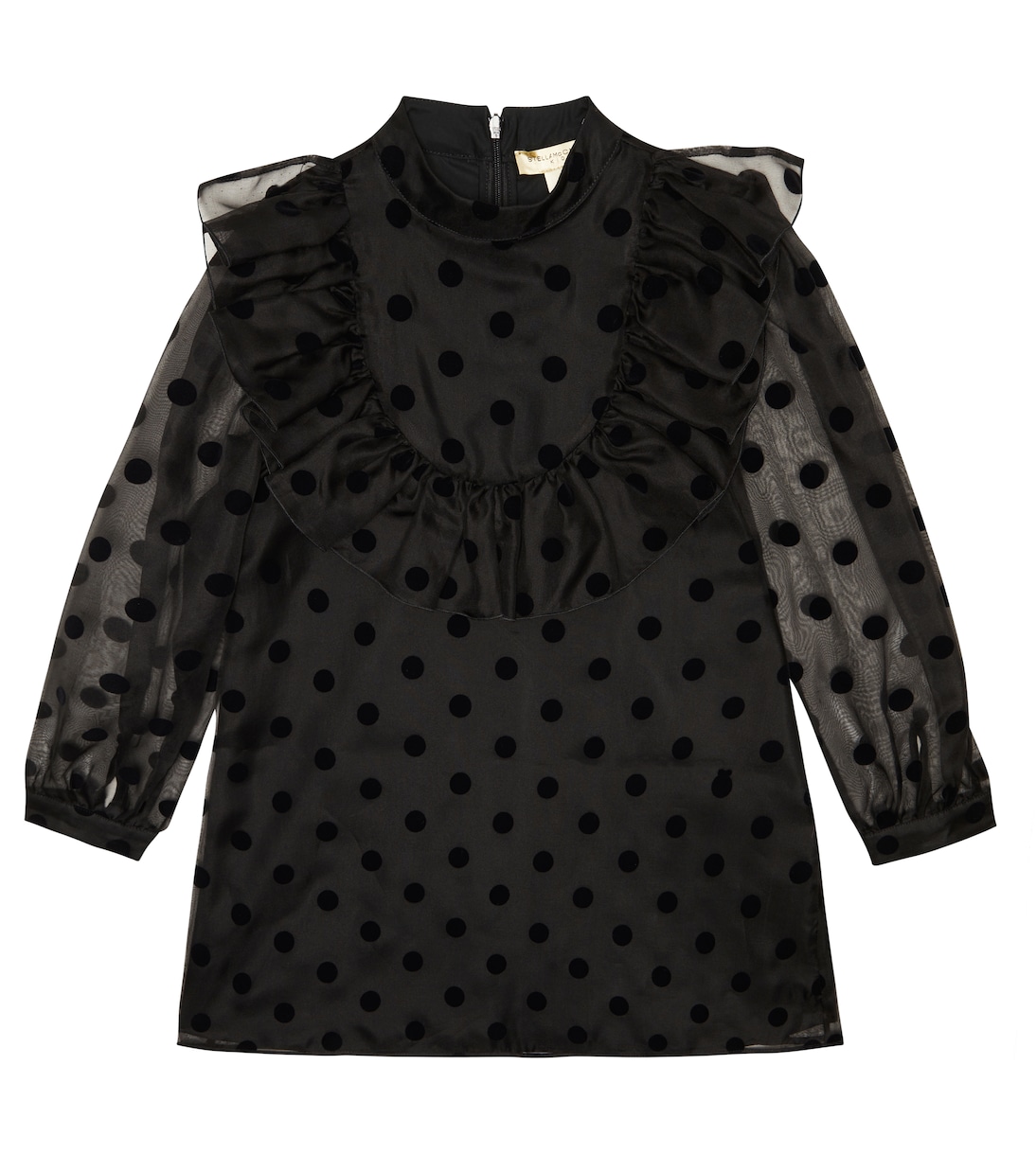 Polka-dot ruffle-trimmed silk dress | Stella McCartney Kids